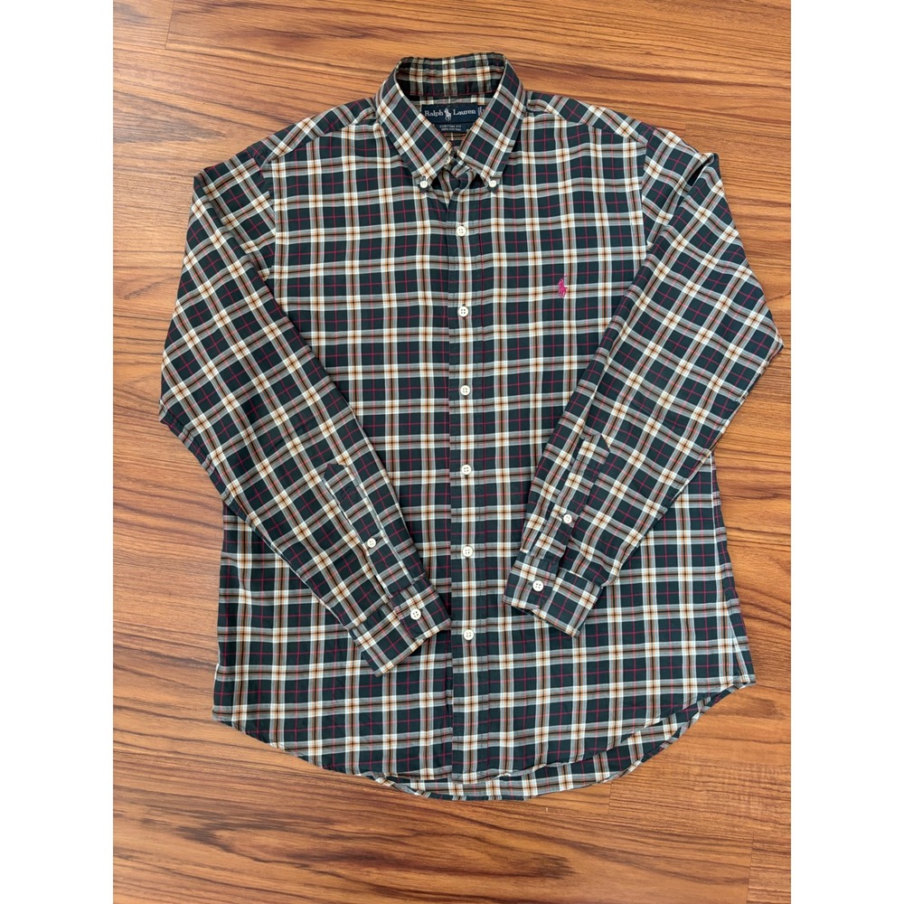 Polo Ralph Lauren long-sleeve plaid button-down shirt size medium